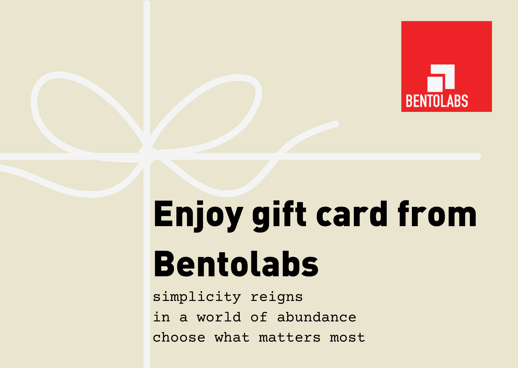 Bentolabs Gift Cards